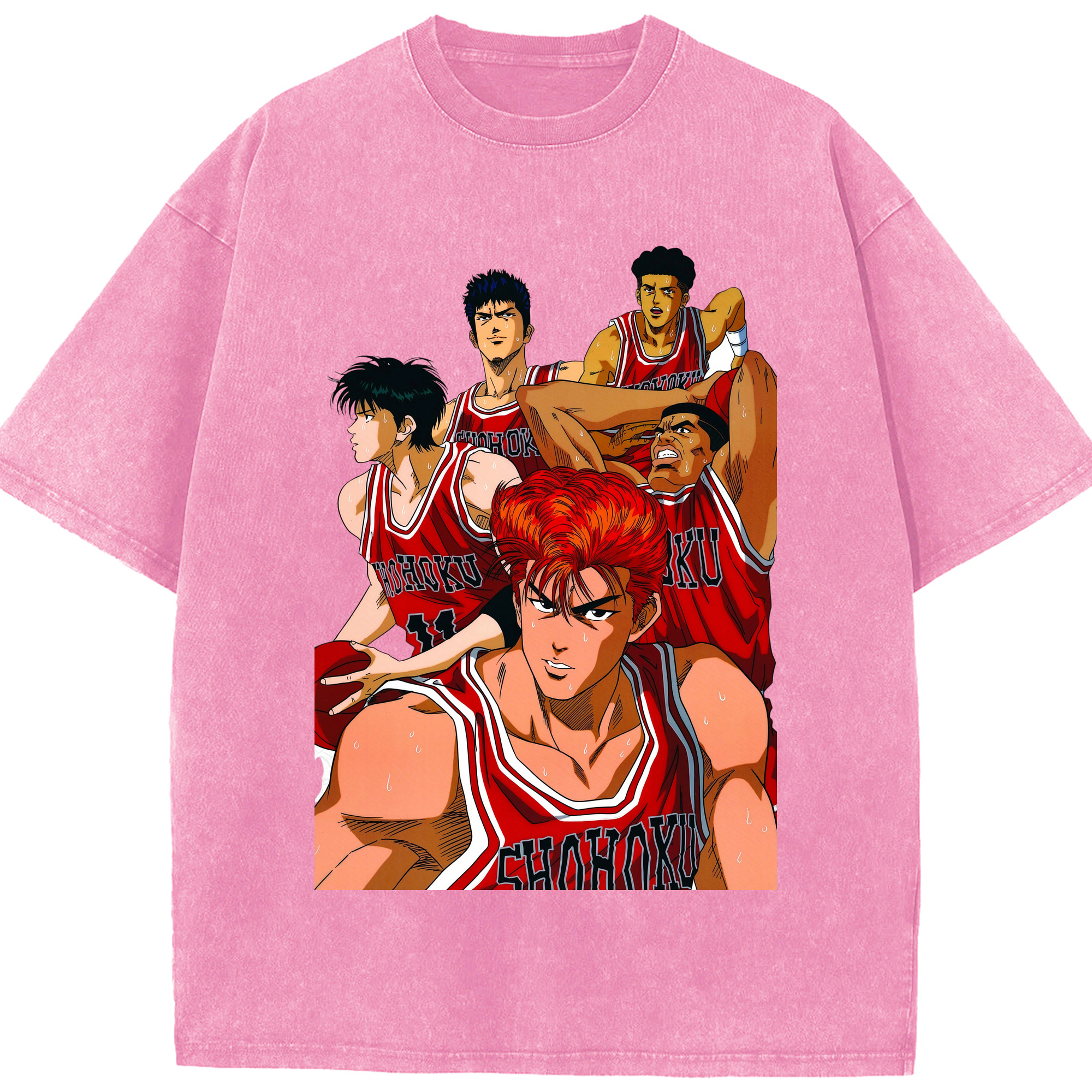 （画像用） SLAM DUNK／スラムダンク 綿100% ヴィンテージ風 半袖Tシャツ（フロントプリント）